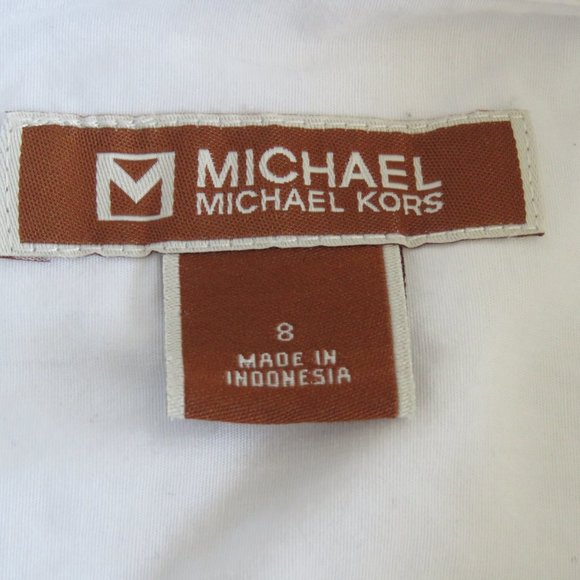 Michael Michael Kors Zip Front White Blouse - Picture 9 of 10